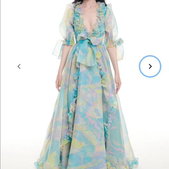 NWT 2X SELKIE Dress - The Electric Lady Marie Watercolor Gown - Picture 2 of 5